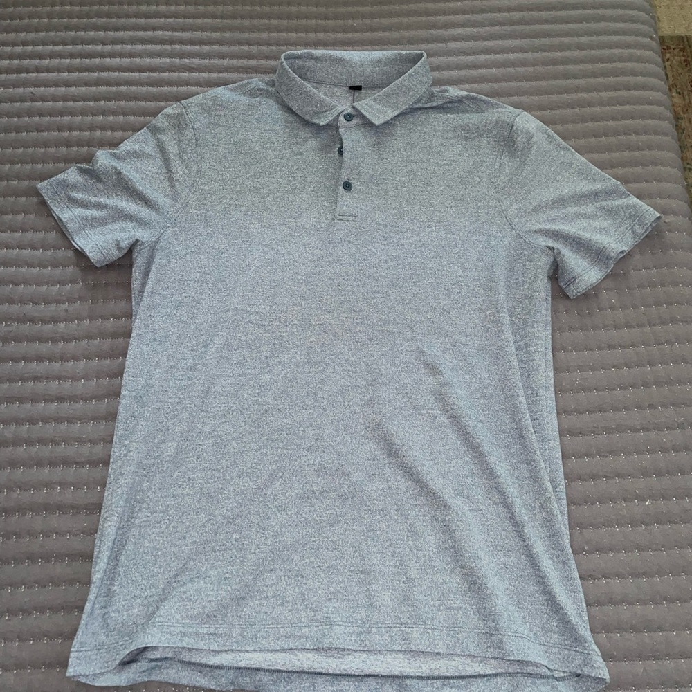 lululemon athletica Light Gray Polo Shirt
